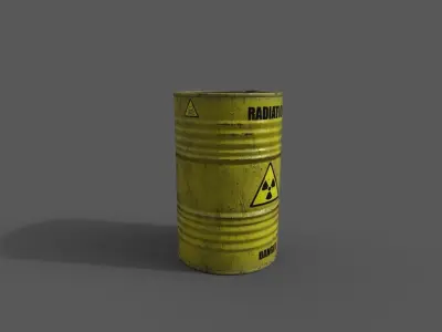 Barrel radiation - PBR Game Ready model Low-poly 3D model