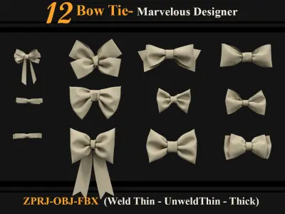 12 Bow Tie Vol 01 3D model