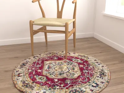 Round Rug Set 300 3D model