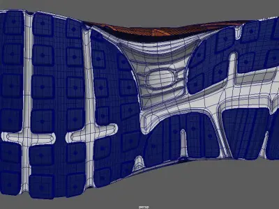 SportShoe orange running shoe 3D model