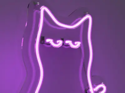 Cat 1 - Neon Sign 3D model