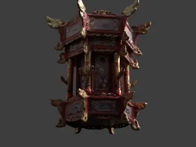 Chinese palace lantern   Low-poly 3D model purchase