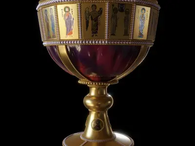Byzantine chalice Low-poly 3D model