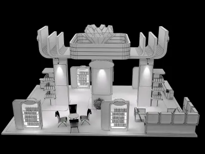 Booth Exhibition Stand a489a 3D model