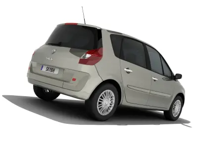 Renault Scenic II 2006 Low-poly 3D model