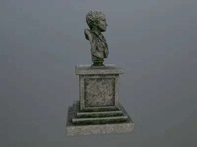 Cesare roman bust Low-poly 3D model
