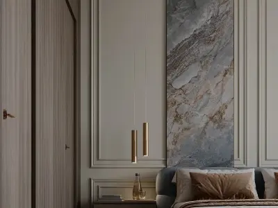 Luxury Modern Bedroom Interior Scene  3ds Max  Corona 11 3D model