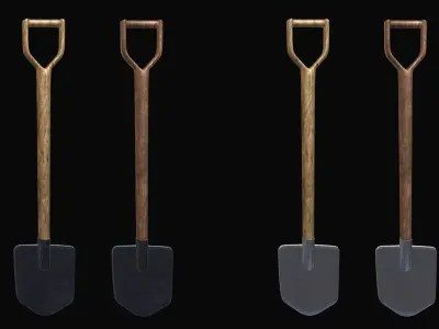Free Tools Pack Axe Shovel Pickaxe Free low-poly 3D model