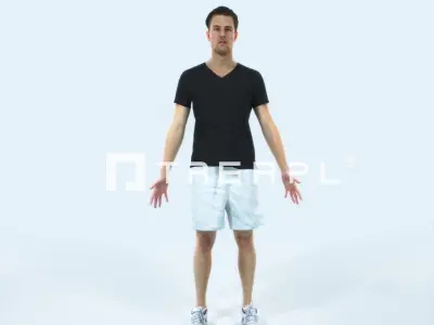 Virtue C Animated Rigged Sports Man Low-poly 3D model