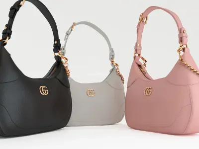 The GUCCI Ladies leather handbag    3D model