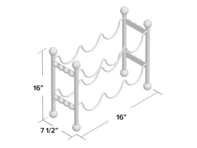 Cercis Floor Wine Bottle Rack in Montana Rustic Free 3D model