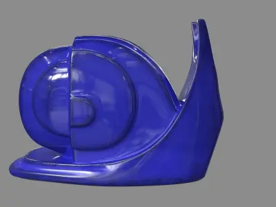 Cobalt Snail 3D model