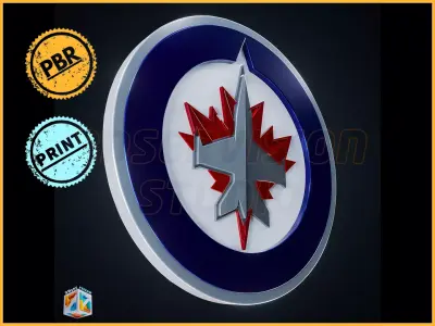 Winnipeg Jets logo - Cinematic - 3D print 3D model