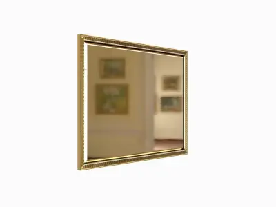 Mirror Decorated Frame Low-poly 3D model