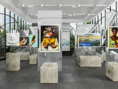  Art Gallery Contemporary 3D Low-poly 3D model