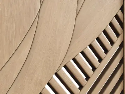 Wood Wall Decor Collection 01 3D model