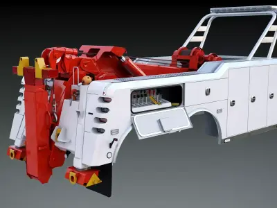  Wrecker Tow body Low-poly 3D model