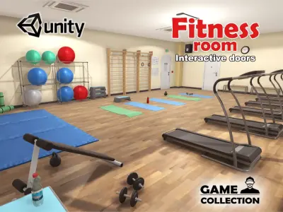 Fitness Room Low-poly 3D model