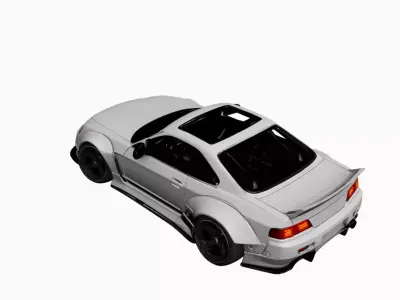 Widebody Performance Sports Car Aggressive Urban Design 3D model