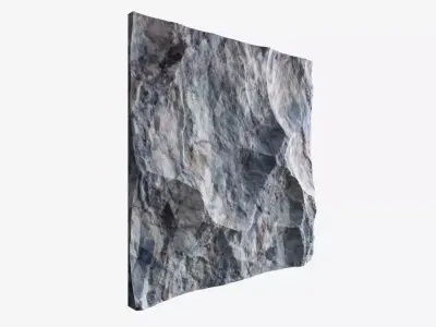 511-RockPanel rock wall art transparent 3D model