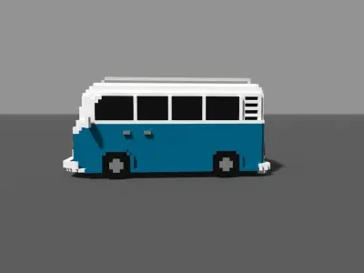 Voxel Kombi  Low-poly 3D model