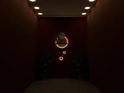 Lunar Bonsai Lamp Low-poly 3D model