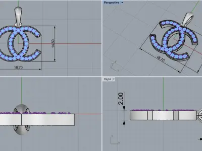 nice pendant model 67 3D print model