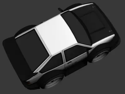 cartoon car vehicle 3d game ready model Low-poly 3D model-001 Low-poly 3D model
