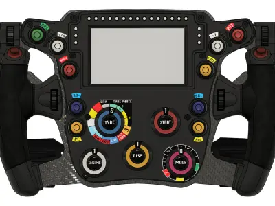 Red Bull F1 Steering Wheel 3D Model - 3D Print for Sim Racing 3D print model