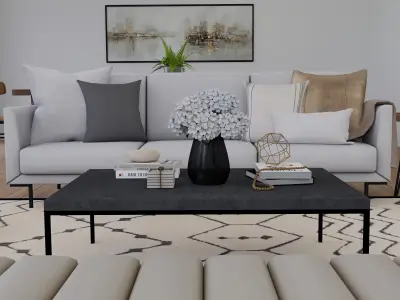 Living Room 2 Blender Scene 3D model