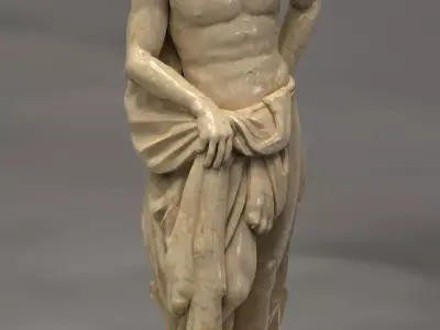 Hercules Greek Statue Low-poly 3D model