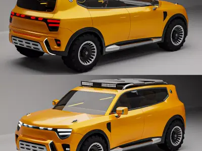 Smart 5 2025 Low-poly 3D model