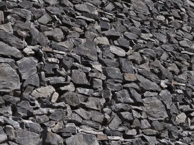 Ultra realistic Decorative dark stone wall 3D model