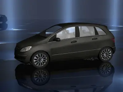 Black Car Low Poly Low-poly 3D model