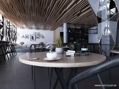 the cafe 3D model