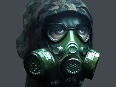 Helmet 3d model military combat Military Low-poly Low-poly 3D model 64