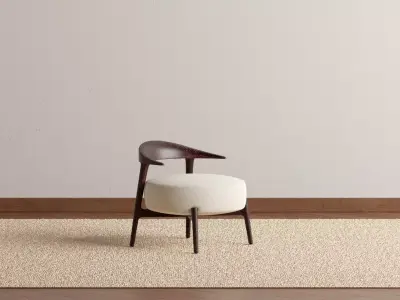 Macy Shearling Chair 3D model