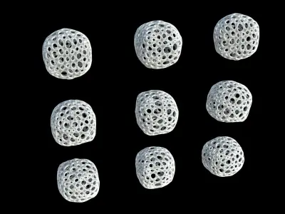 Sphere 3D print Model group of silver rings Free 3D print model