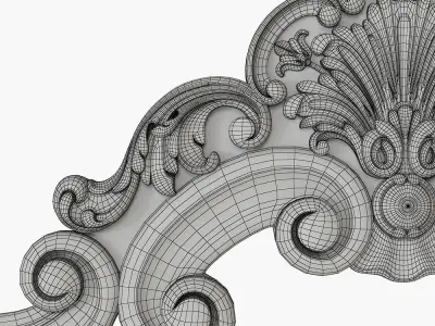 Carved crown decor for cnc  3D model