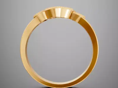 Luxury Iconic Engagement Printable Jewel Ring 3D print model