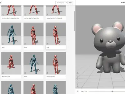Chubby Rat Animated for Games  Low-poly 3D model