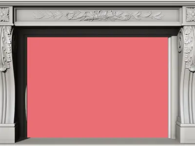 Bow and Arrow fireplace mantel 3D model