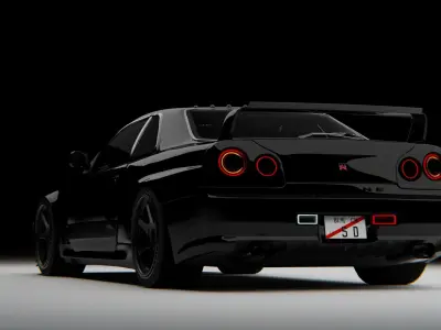 Nissan R34 Skyline Skyline twin Turbo 3D model