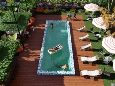 swimming pool 3D model get