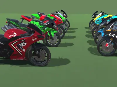 Race Bikes  3D model