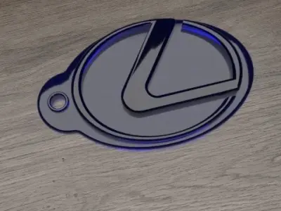  Lexus logo keychain 3D print model 3D print model