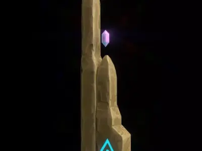 Double Column Asset Low-poly 3D model