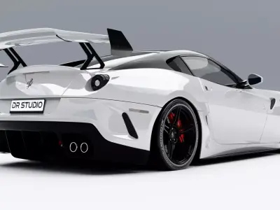 Ferrari 599 GTO Low-poly 3D model