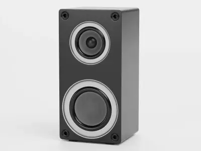 Tower Speaker V2 - Universal Black Sound Unit Low-poly 3D model