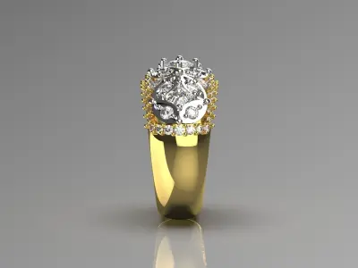 luxury woman ring jr00037 3D print model